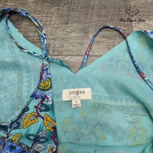 Umgee Sheer Spring Dress Size S - Picture 2 of 5